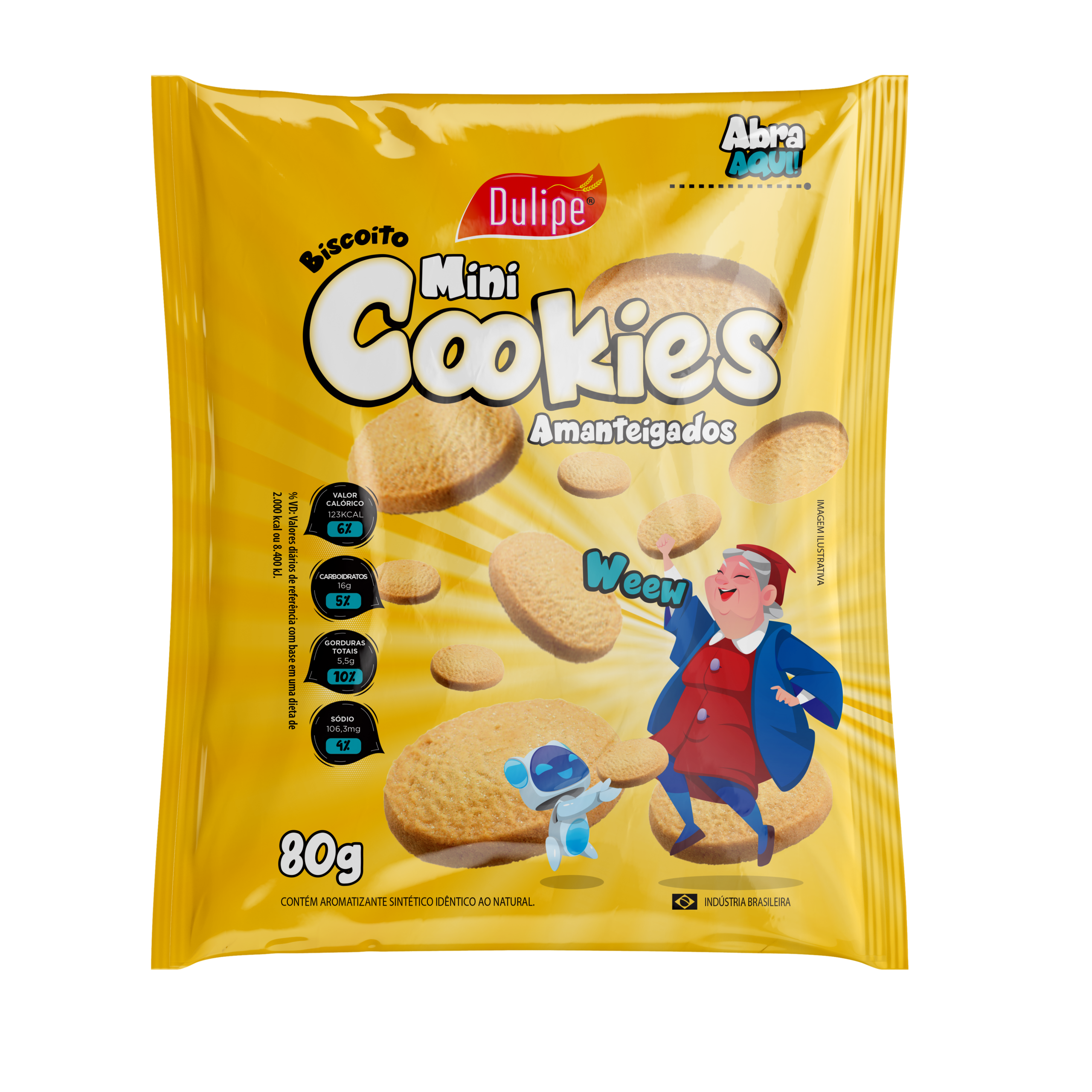 MINI COOKIES SABOR AMANTEIGADO 80G